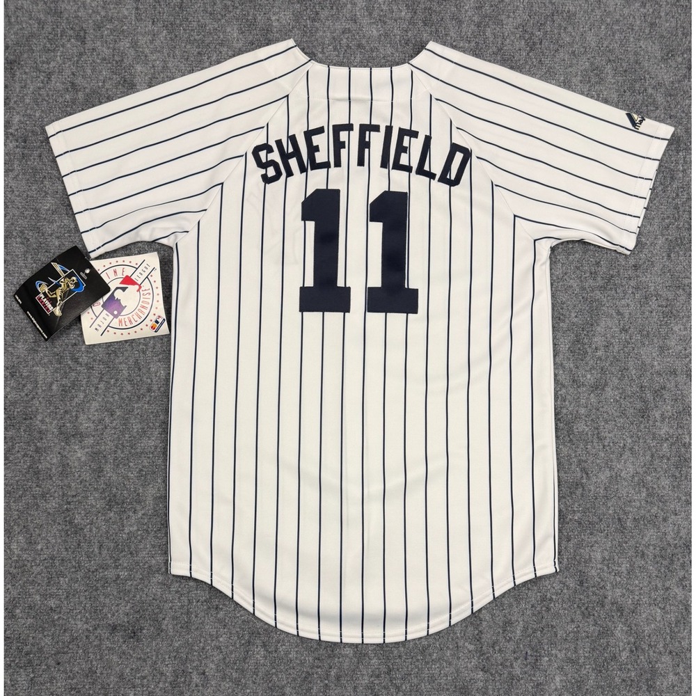 Vintage Majestic New York Yankees Gary Sheffield 11 Pinstripe Jersey NWT Large